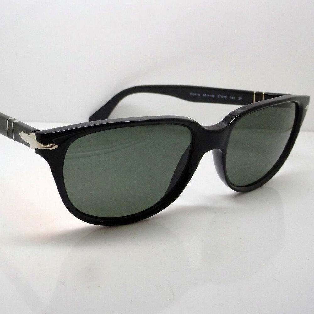 PERSOL 3104-S 9014/58 Black Polarized Sunglasses